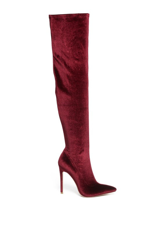 Madman Over-the-Knee Boot Burgundy