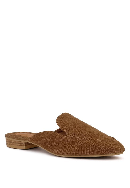 CALICO Organic Canvas Mules Tan