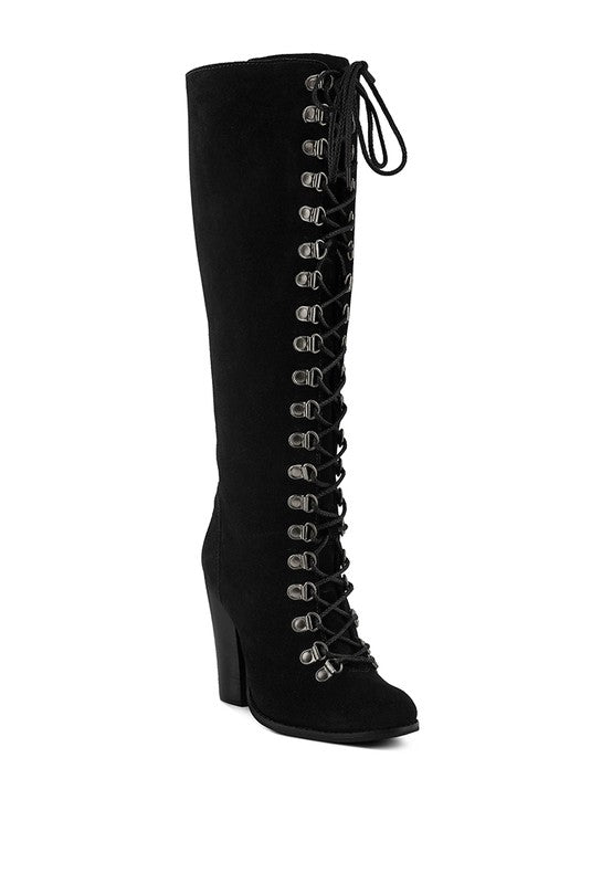 Street-Slay Antique Heeled Calf Boot Black