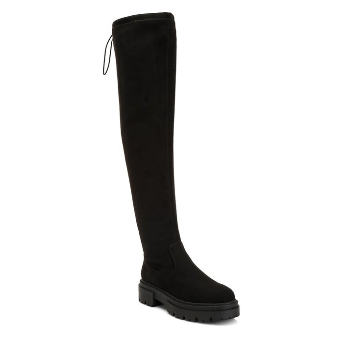 Babette Drawstring Detail Knee High Boots