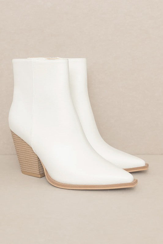 D-SONIA-WESTERN, ANKLE BOOT WHITE