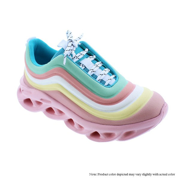 chuncky sole sneaker tennis street shoes Blush
