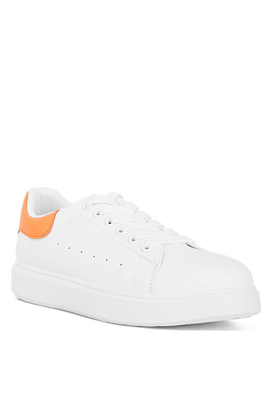 Enora Comfortable Lace Up Sneakers WHITE