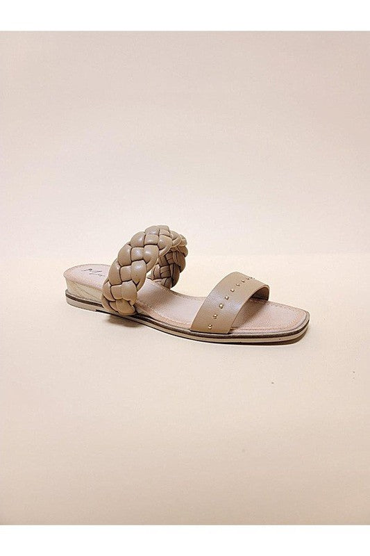 SILAS-SLIDE SANDALS TAUPE