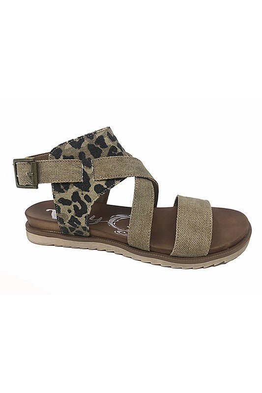 D-JAYLA-2-Ankle Strap, Sandals TAN LEOPARD
