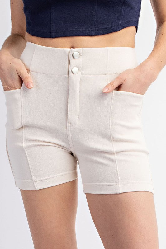 Cotton Stretch Twill Short Pant Natural