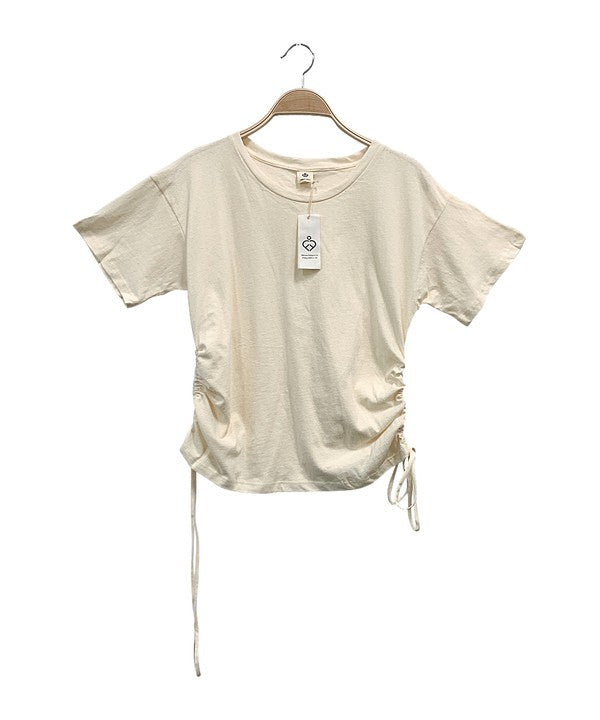 ADJUSTABLE SIDE SHIRRING CROP RECYLCED COTTON BANANA