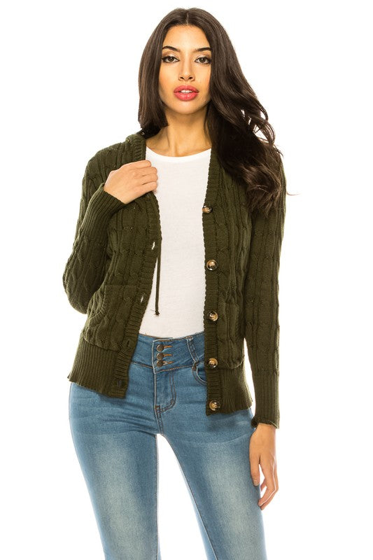Knit Sweater Plus Size OLIVE