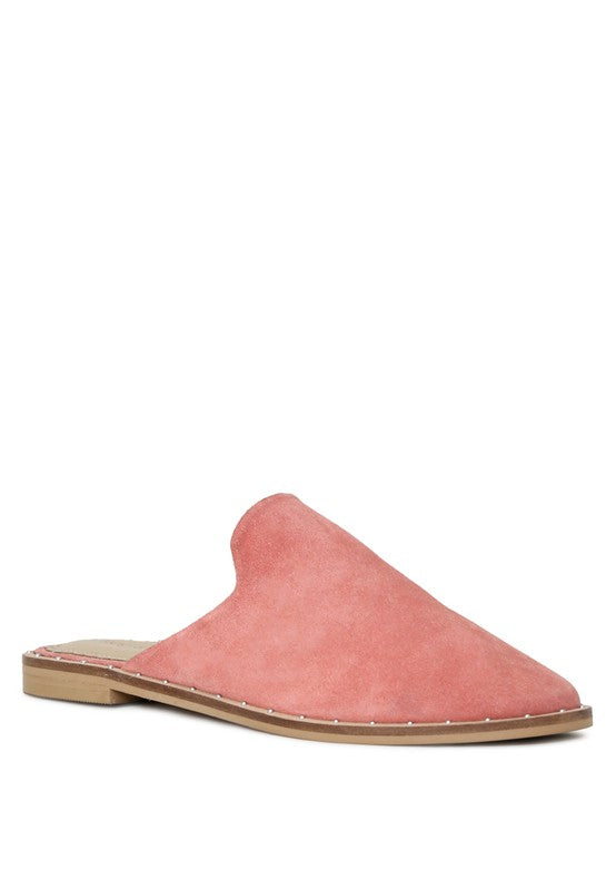 RAG & CO LIA CANVAS MULES Dusty Pink 5