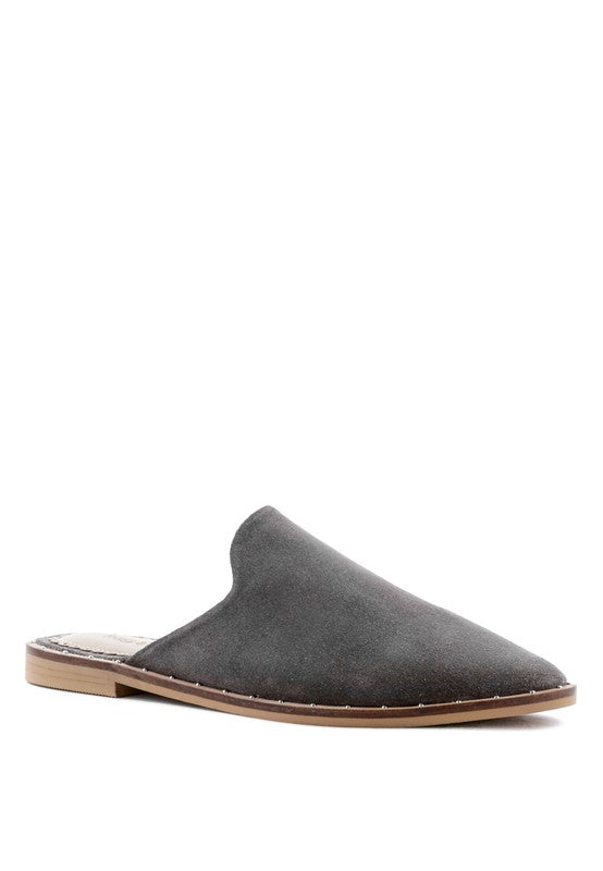 RAG & CO LIA CANVAS MULES Light Grey 5