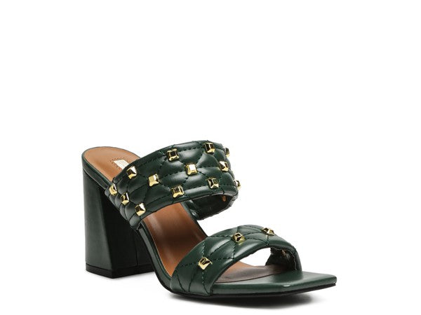 FISCHER BLOCK HEEL SANDALS Green 10