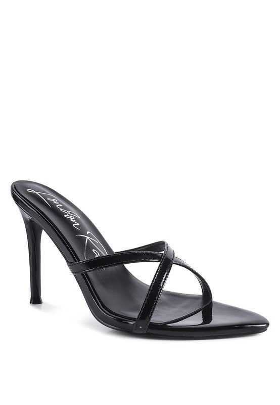 SPELLBOUND HIGH HEELED POINTED TOE SANDAL Black