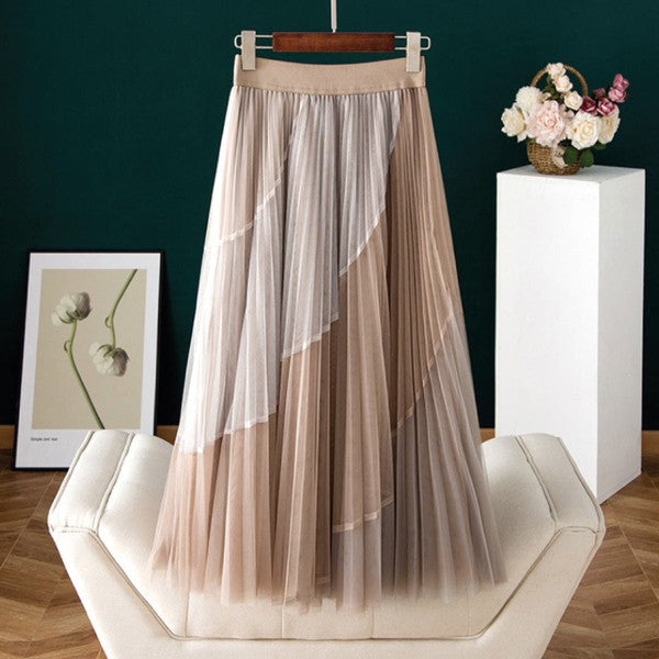Amelia Double-Layered Skirt Beige OS