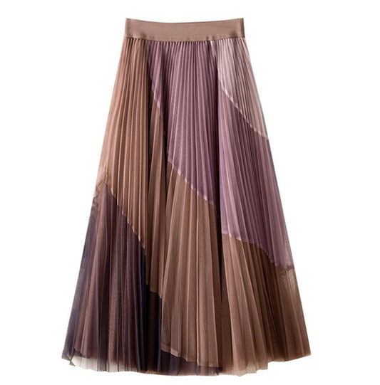 Amelia Double-Layered Skirt Plum OS