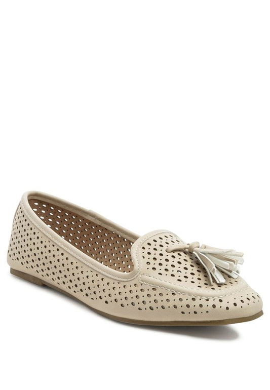 FEET NEST PERFORATED MICROFIBER LOAFER Nude