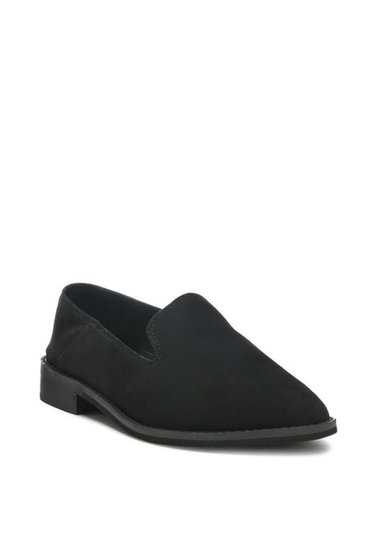 OLIWIA Classic Suede Loafers Black