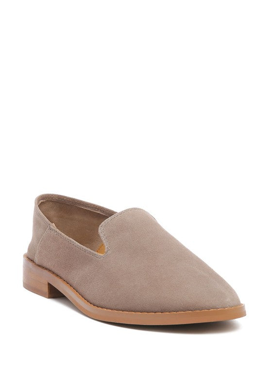 OLIWIA Classic Suede Loafers Taupe