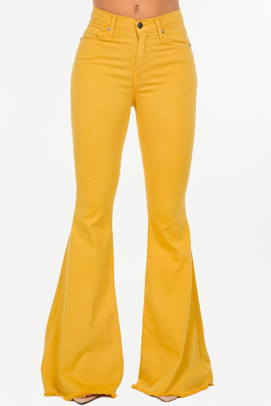 Bell Bottom Jean in Mustard Mustard