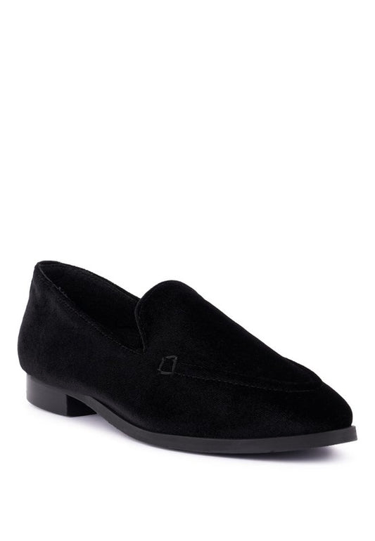 LUXE-LAP Velvet Handcrafted Loafers Black