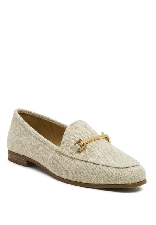 Zaara Solid Faux Suede Loafers BEIGE