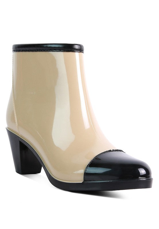 Mizzle Smart Block Heeled Rainboots BEIGE