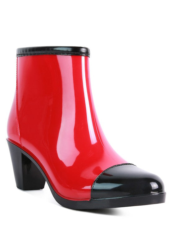 Mizzle Smart Block Heeled Rainboots Red