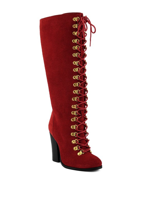 Street-Slay Antique Heeled Calf Boot Red
