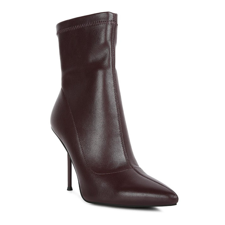 Yolo High Pointed Heeled Ankle Boot