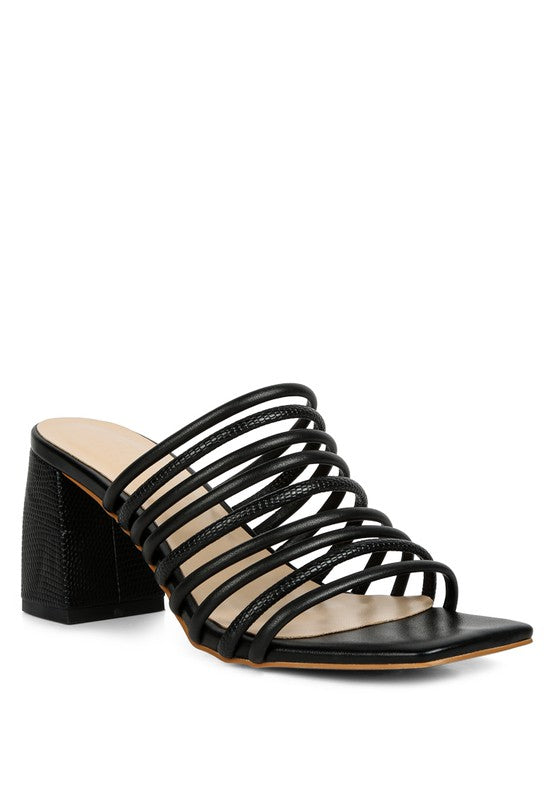 Fairleigh Strappy Slip On Sandals Black