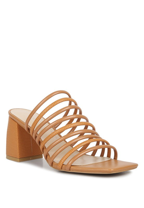 Fairleigh Strappy Slip On Sandals Tan