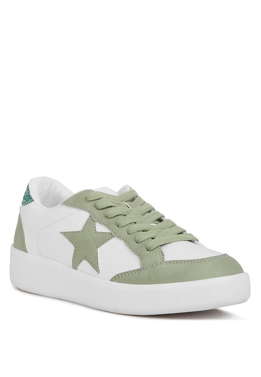 Perry Glitter Detail Star Sneakers Green