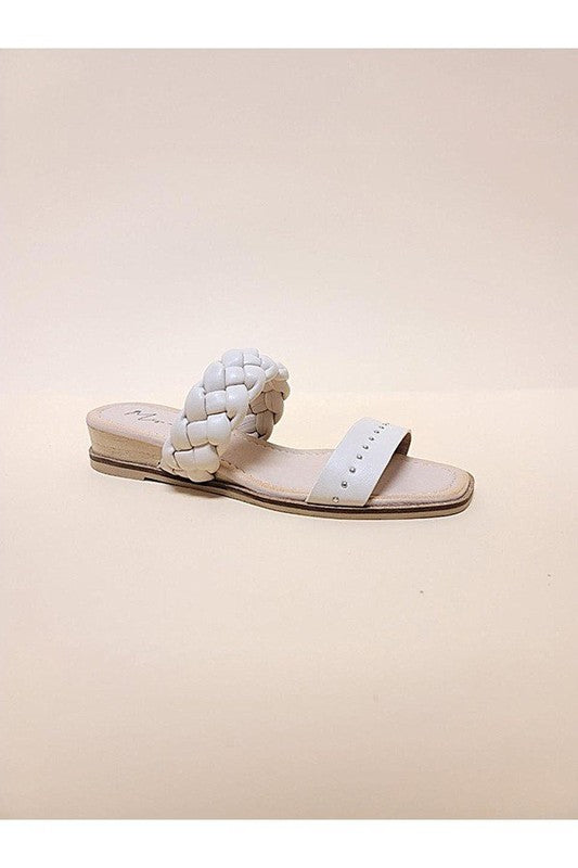 SILAS-SLIDE SANDALS NUDE