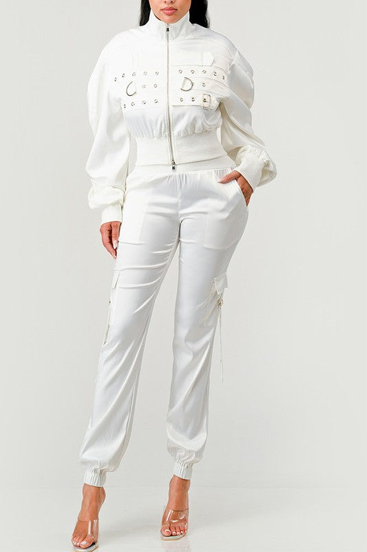 Eclat Urban White Trouser Matching Set WHITE