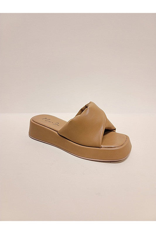 AMELIA-PLATFORM SANDAL CAMEL