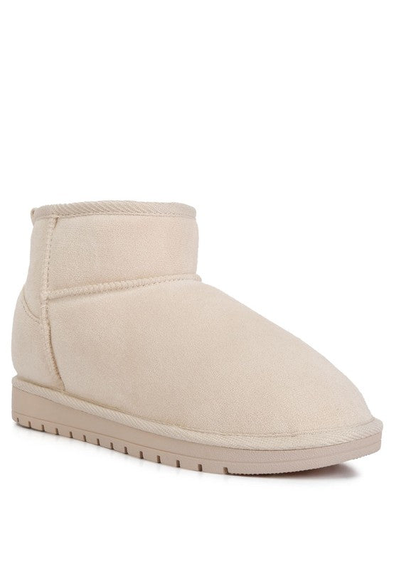 Vesper High Ankle Flat Winter Boots Beige