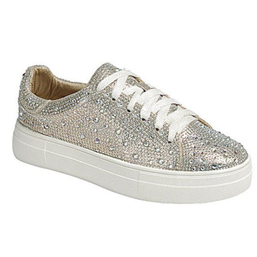 DOLCE-66-RHINESTONE SNEKAERS CHAMPAGNE