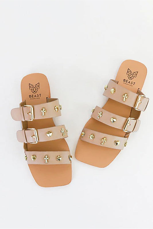 D-LANA-02-STUDED, FLAT, SANDALS NUDE