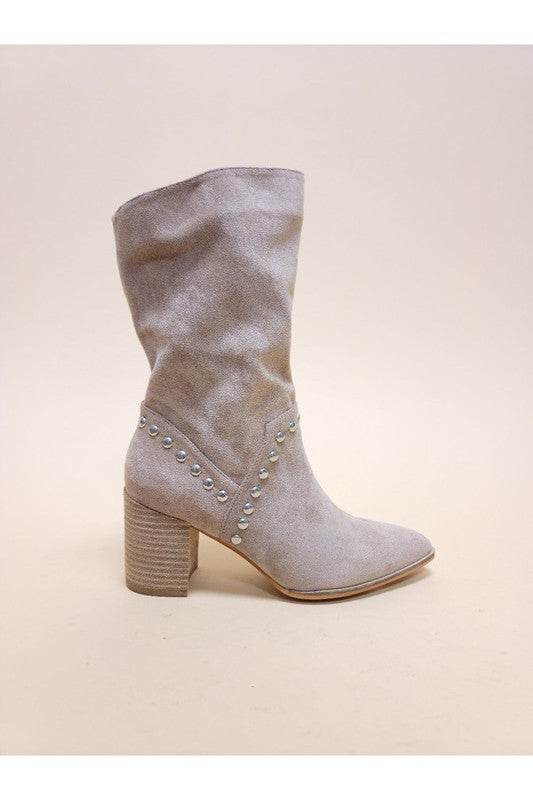BRIGITTA-MIDI BOOTS TAUPE