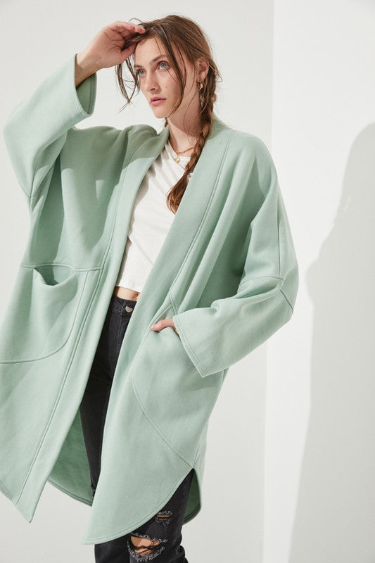 OVERSIZED KNIT CARDIGAN JJO5013 SAGE