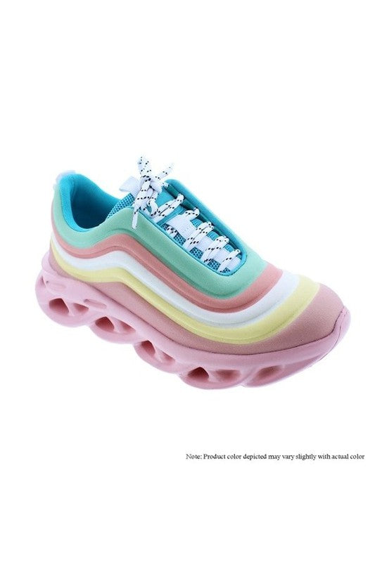 foam sole athlesure sneaker street shoes Blush