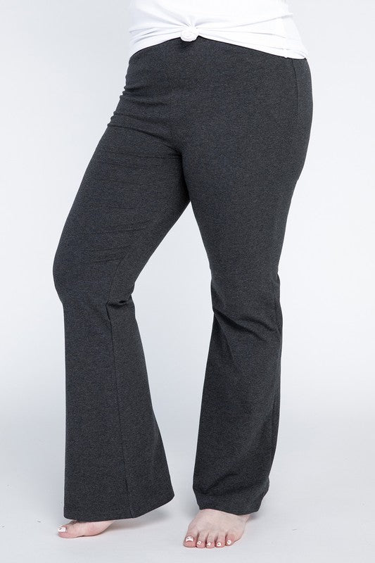 Plus Everyday Flare Bottoms Chacoal