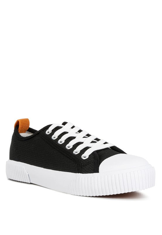 Sway Chunky Sole Knitted Textile Sneakers BLACK